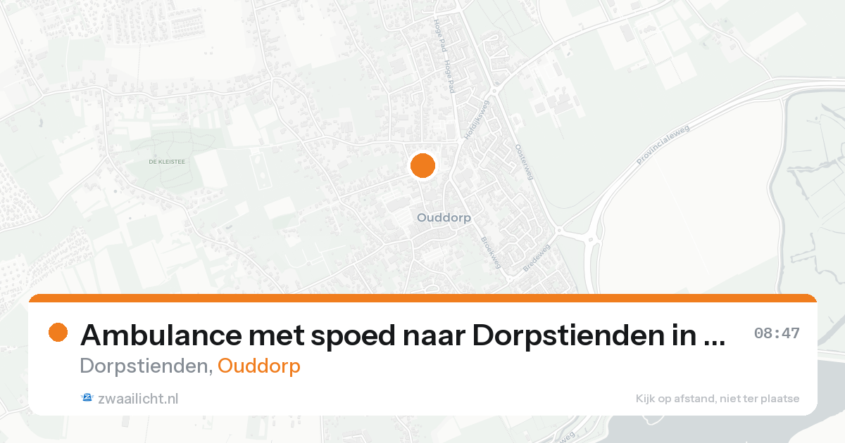 Ambulance met spoed naar Dorpstienden in Ouddorp — 6 jul 2026