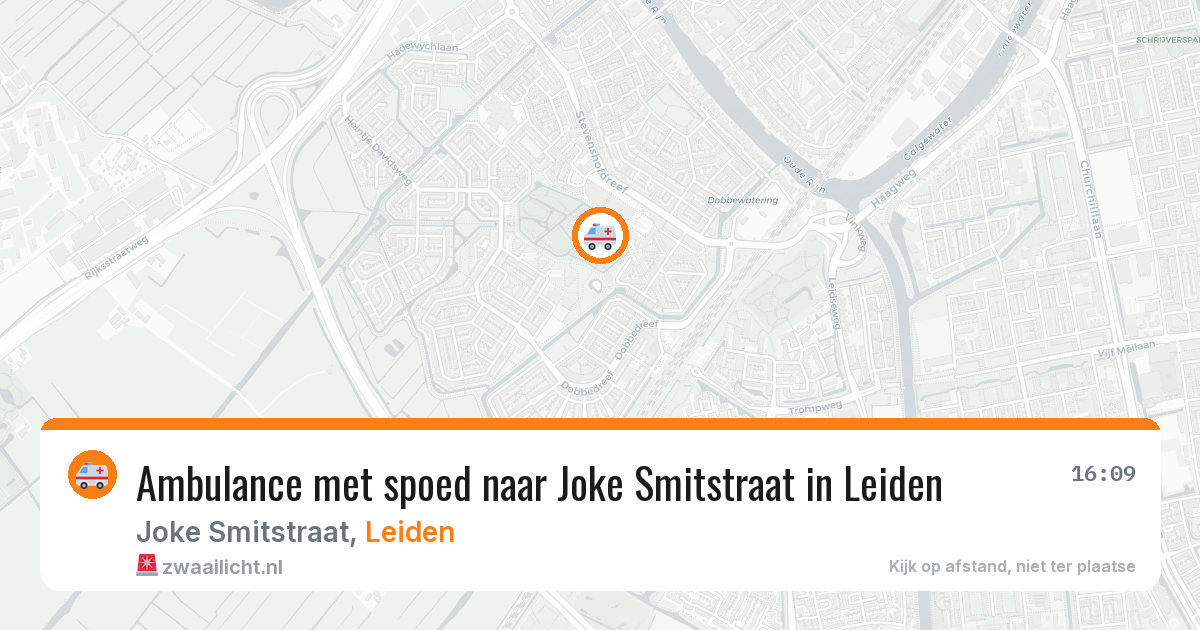 Ambulance met spoed naar Joke Smitstraat in Leiden — 13 aug 2026