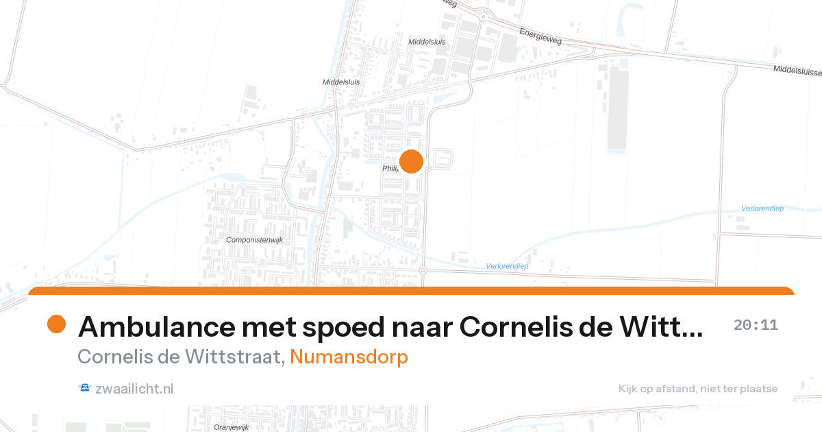 Ambulance met spoed naar Cornelis de Wittstraat in Numansdorp — 27 aug 2026