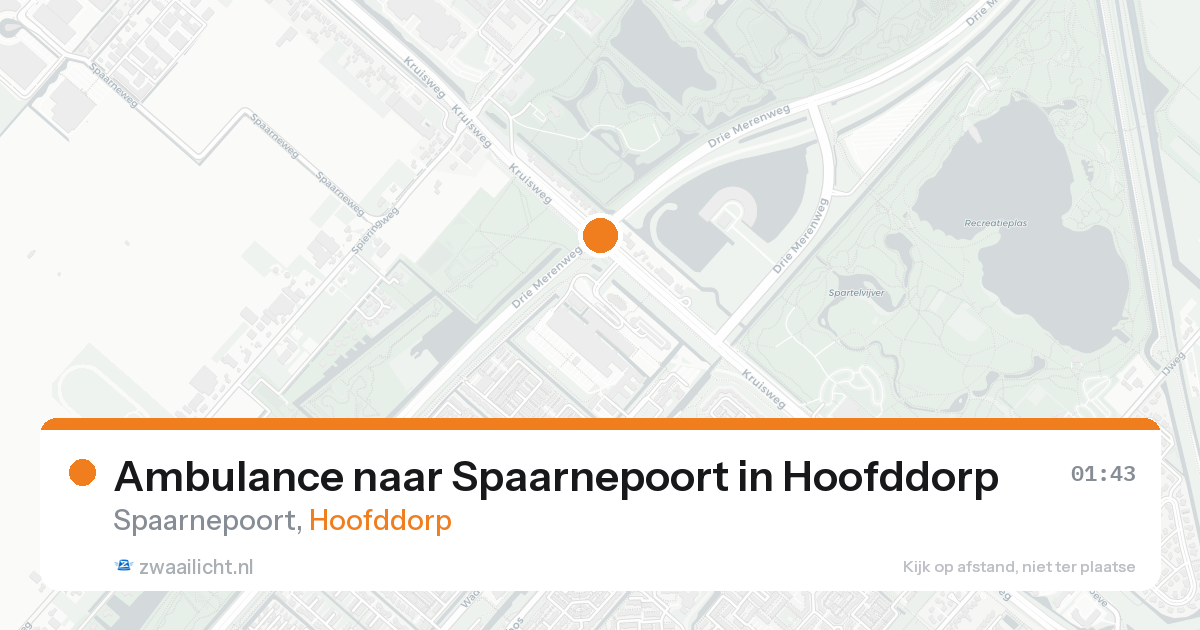 Ambulance naar Spaarnepoort in Hoofddorp — 21 aug 2026