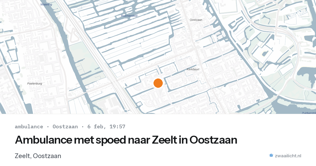 Ambulance met spoed naar Zeelt in Oostzaan — 6 feb 2026