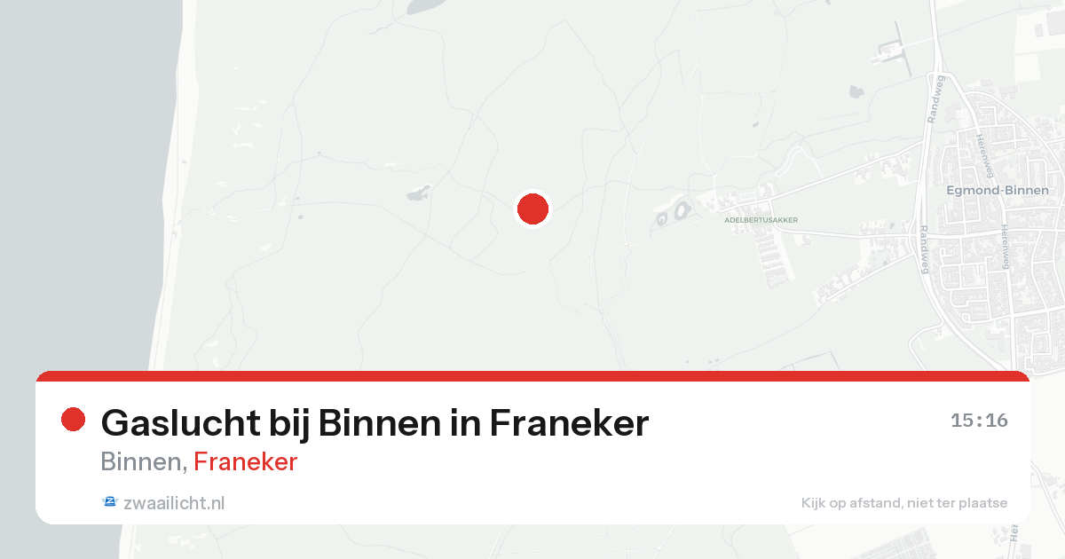 Gaslucht bij Binnen in Franeker — 17 aug 2026