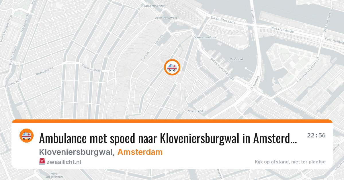 Ambulance met spoed naar Kloveniersburgwal in Amsterdam — 6 jun 2026