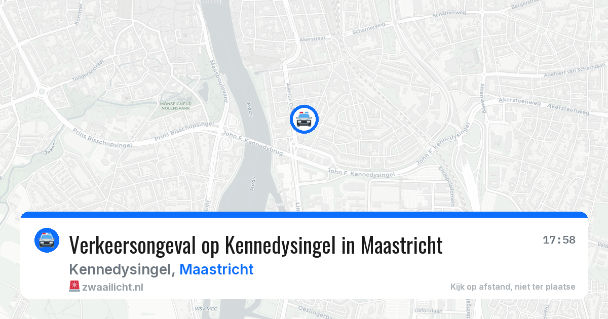 Verkeersongeval op Kennedysingel in Maastricht — 31 mrt 2026
