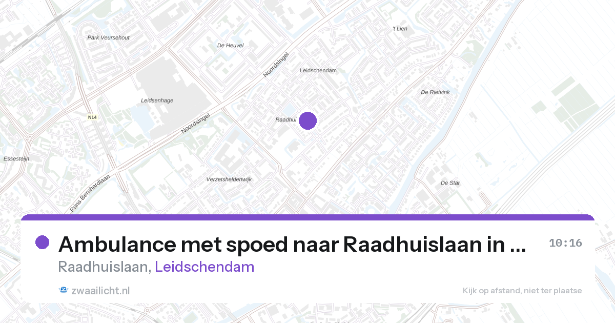 Ambulance met spoed naar Raadhuislaan in Leidschendam — 27 aug 2026
