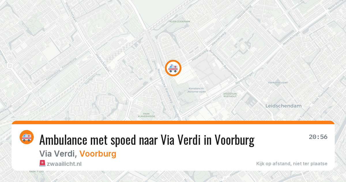 Ambulance met spoed naar Via Verdi in Voorburg — 1 aug 2026