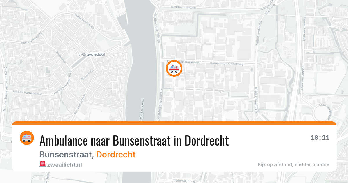 Ambulance naar Bunsenstraat in Dordrecht — 3 jul 2026