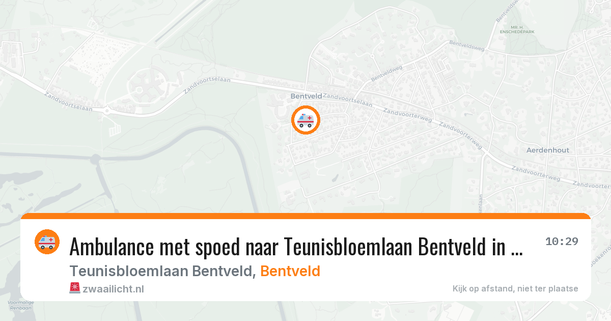 Ambulance met spoed naar Teunisbloemlaan Bentveld in Bentveld — 30 jul 2026