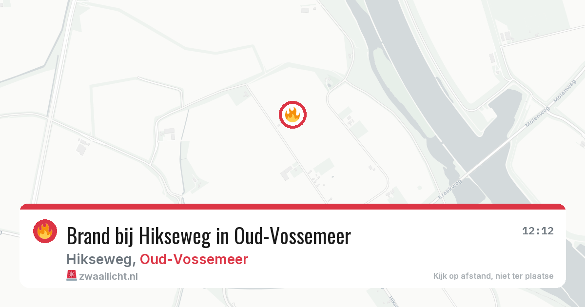 Brand bij Hikseweg in Oud-Vossemeer — 29 jul 2026