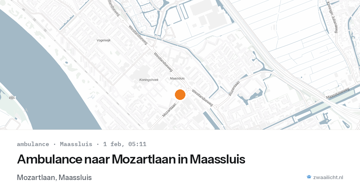 Ambulance naar Mozartlaan in Maassluis — 1 feb 2026