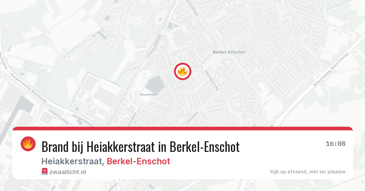 Brand bij Heiakkerstraat in Berkel-Enschot — 20 jun 2026