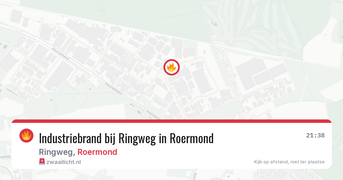 Industriebrand bij Ringweg in Roermond — 7 aug 2026