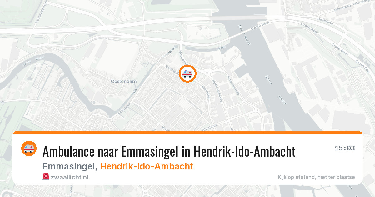 Ambulance naar Emmasingel in Hendrik-Ido-Ambacht — 3 jul 2026