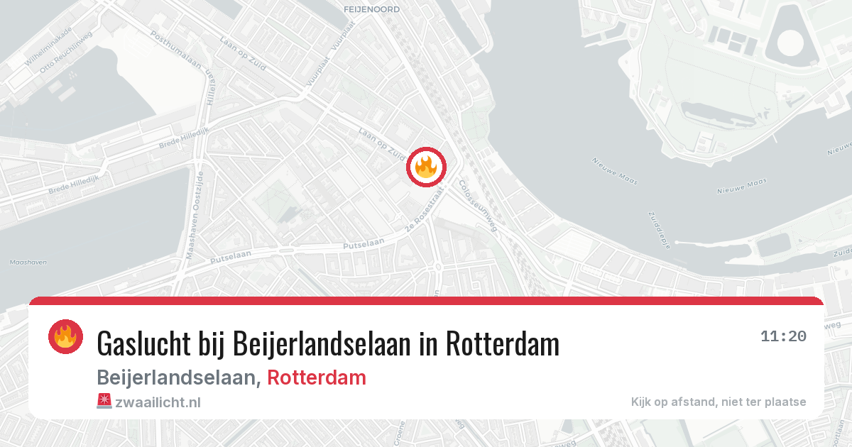 Gaslucht bij Beijerlandselaan in Rotterdam — 1 apr 2026