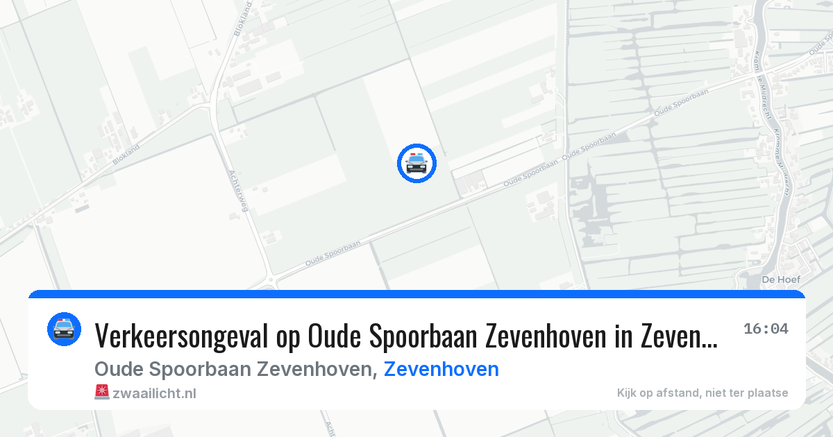 Verkeersongeval op Oude Spoorbaan Zevenhoven in Zevenhoven — 8 mei 2026