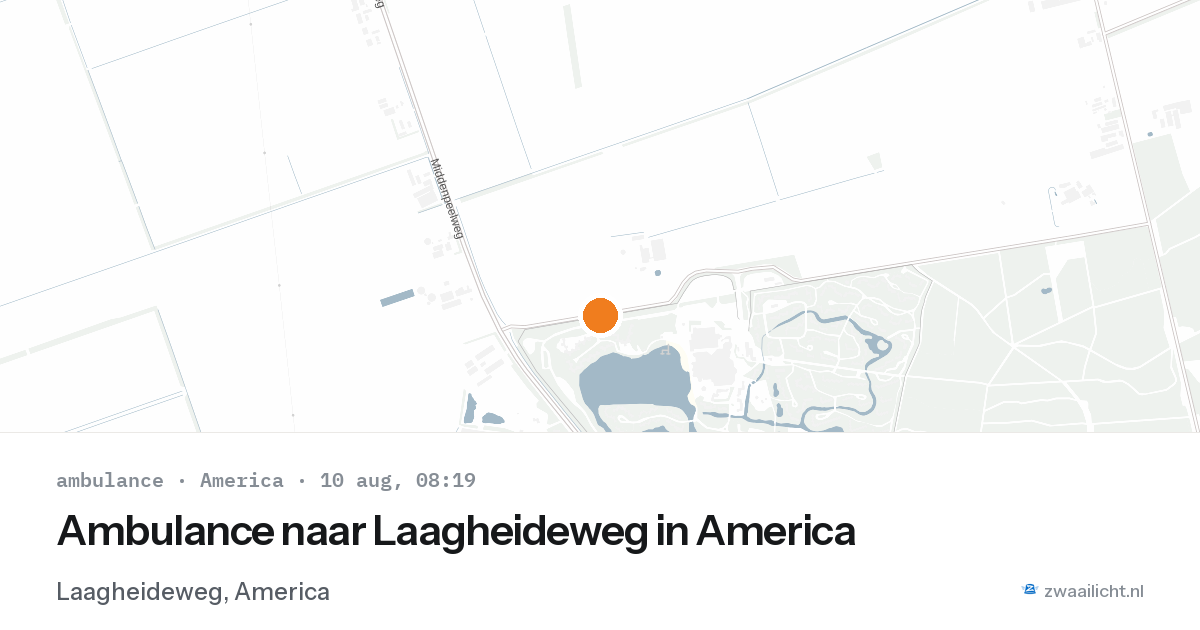 Ambulance naar Laagheideweg in America — 10 aug 2026