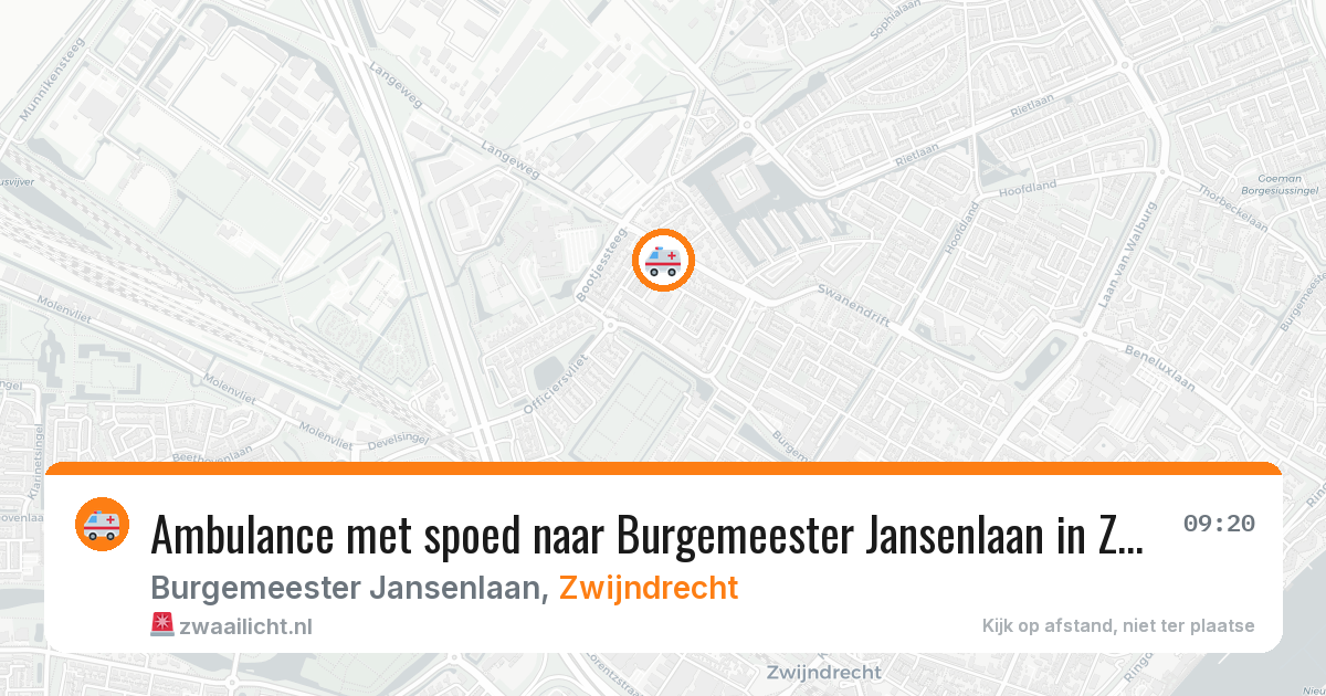 Ambulance met spoed naar Burgemeester Jansenlaan in Zwijndrecht — 21 feb 2026