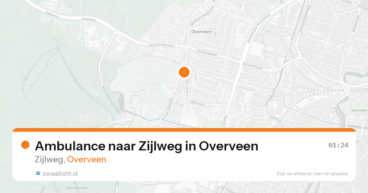 Ambulance naar Zijlweg in Overveen — 31 mei 2026