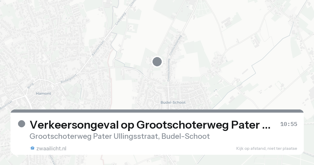 Verkeersongeval op Grootschoterweg Pater Ullingsstraat in Budel-Schoot — 7 feb 2026