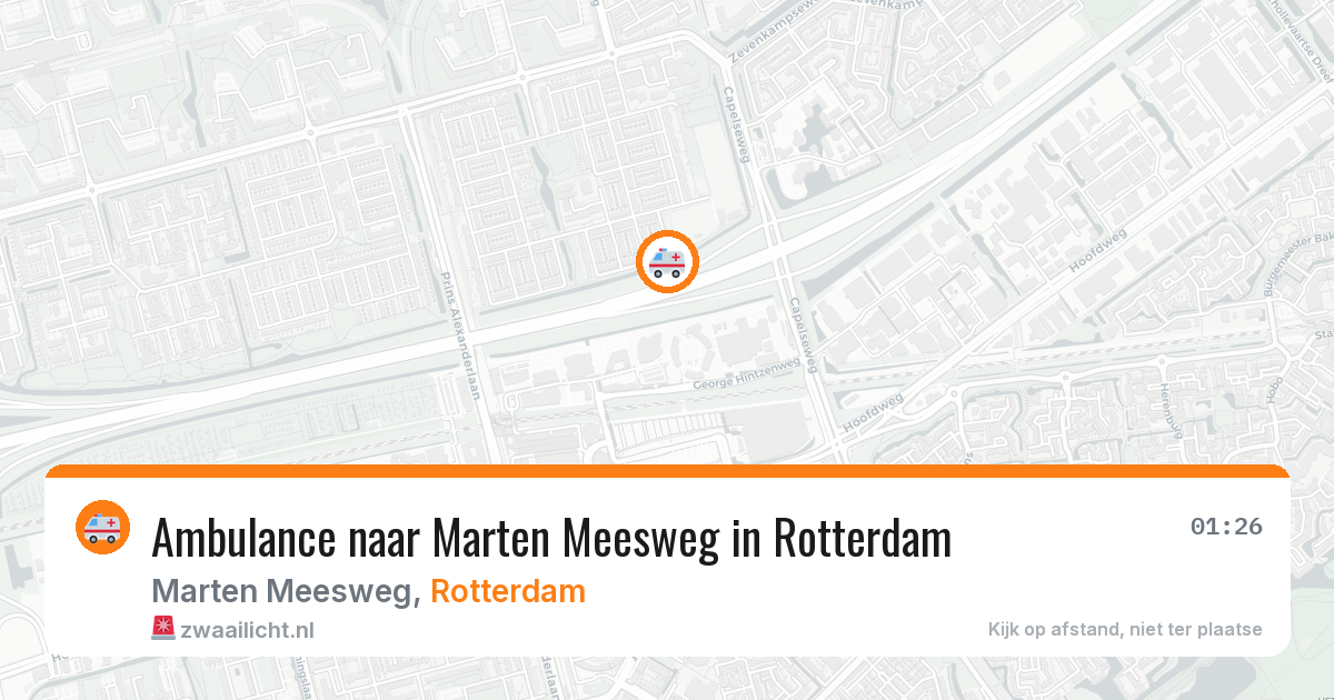 Ambulance naar Marten Meesweg in Rotterdam — 17 mrt 2026
