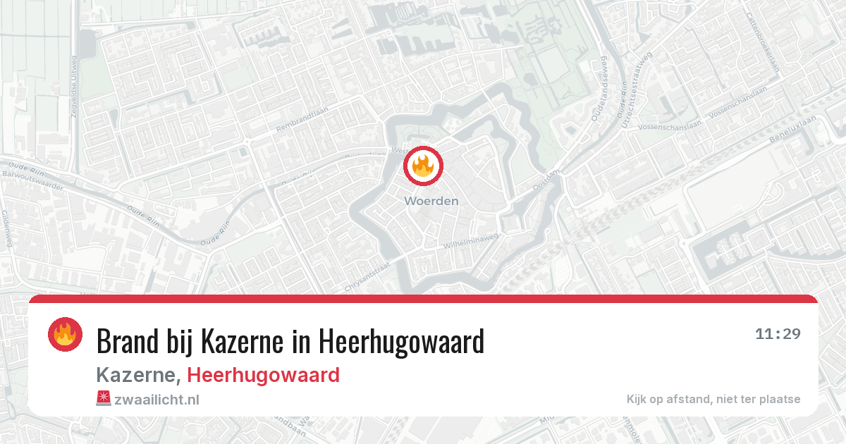 Brand bij Kazerne in Heerhugowaard — 13 aug 2026