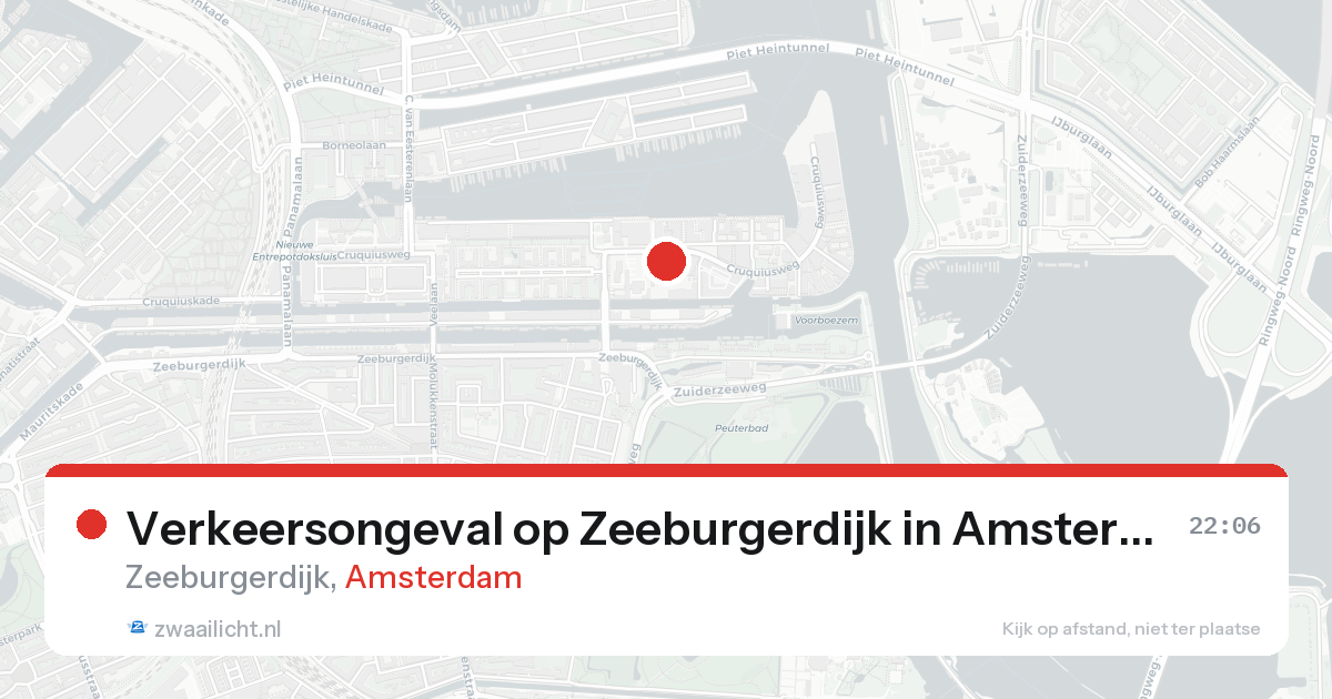 Verkeersongeval op Zeeburgerdijk in Amsterdam — 7 feb 2026