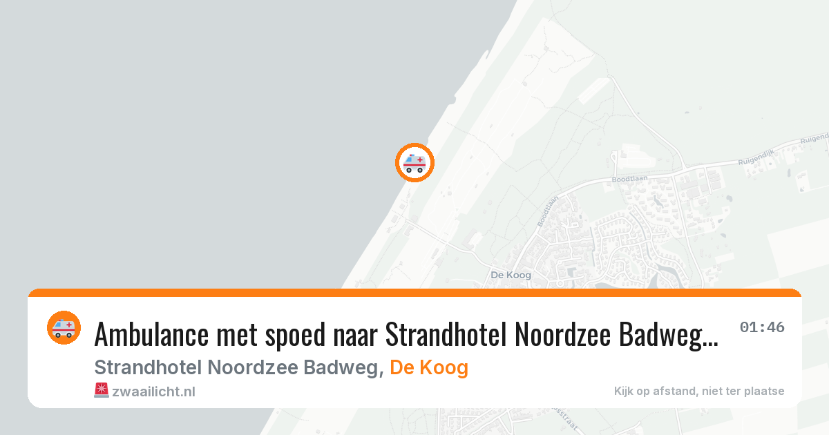 Ambulance met spoed naar Strandhotel Noordzee Badweg in De Koog — 30 jan 2026