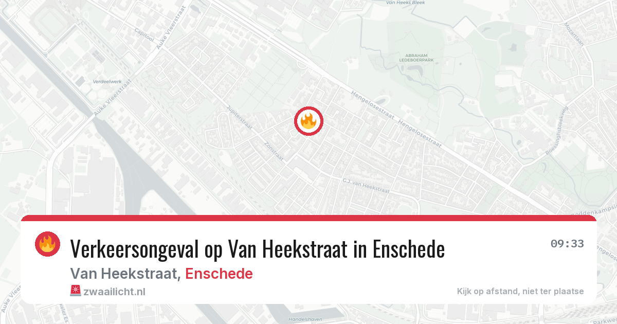 Verkeersongeval op Van Heekstraat in Enschede — 29 mei 2026