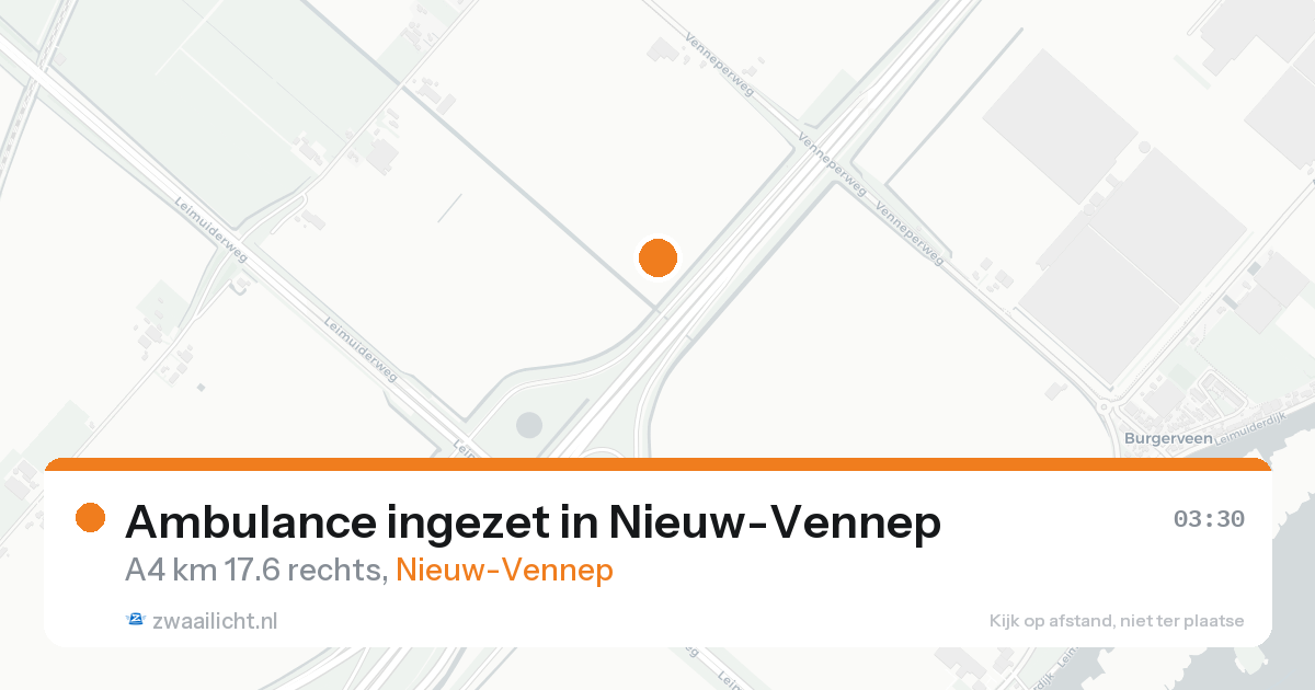 Ambulance ingezet in Nieuw-Vennep — 20 aug 2026