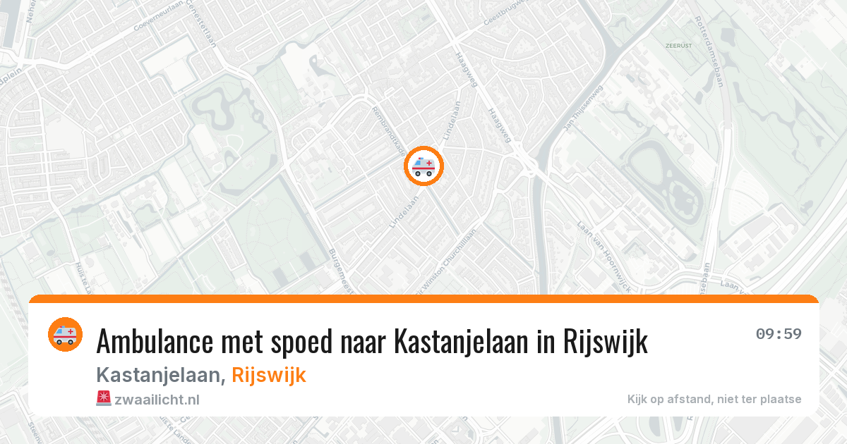 Ambulance met spoed naar Kastanjelaan in Rijswijk — 24 jun 2026