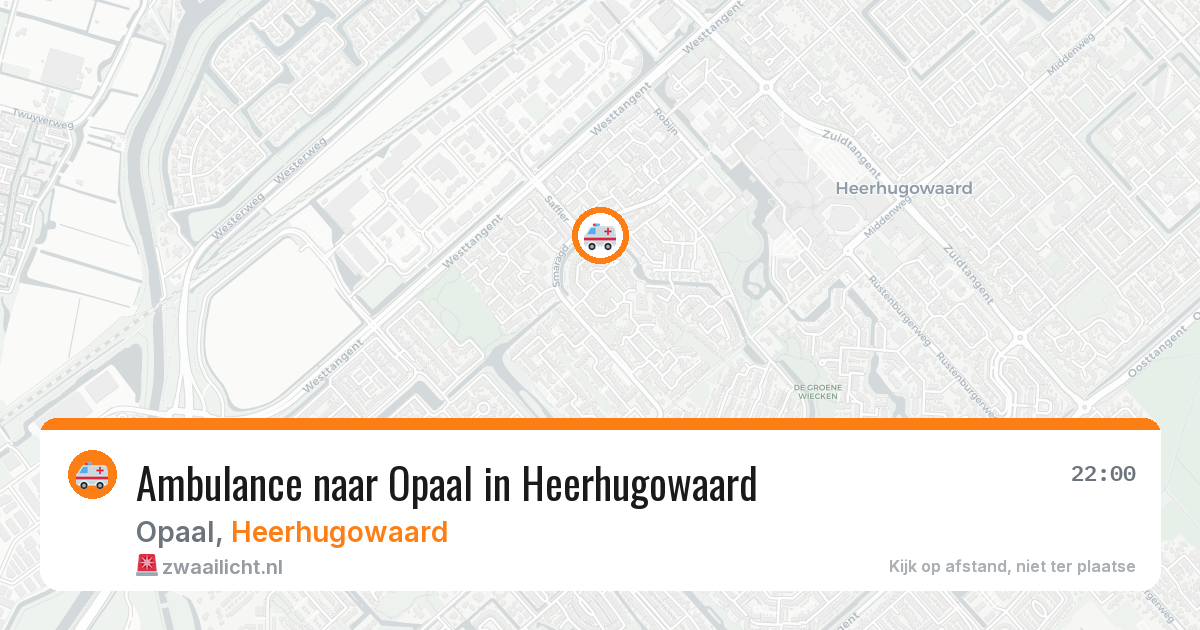Ambulance naar Opaal in Heerhugowaard — 24 mrt 2026