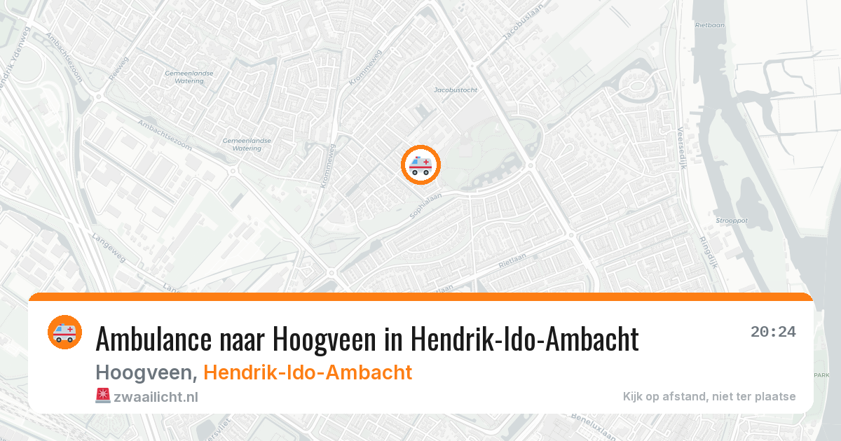 Ambulance naar Hoogveen in Hendrik-Ido-Ambacht — 23 jun 2026