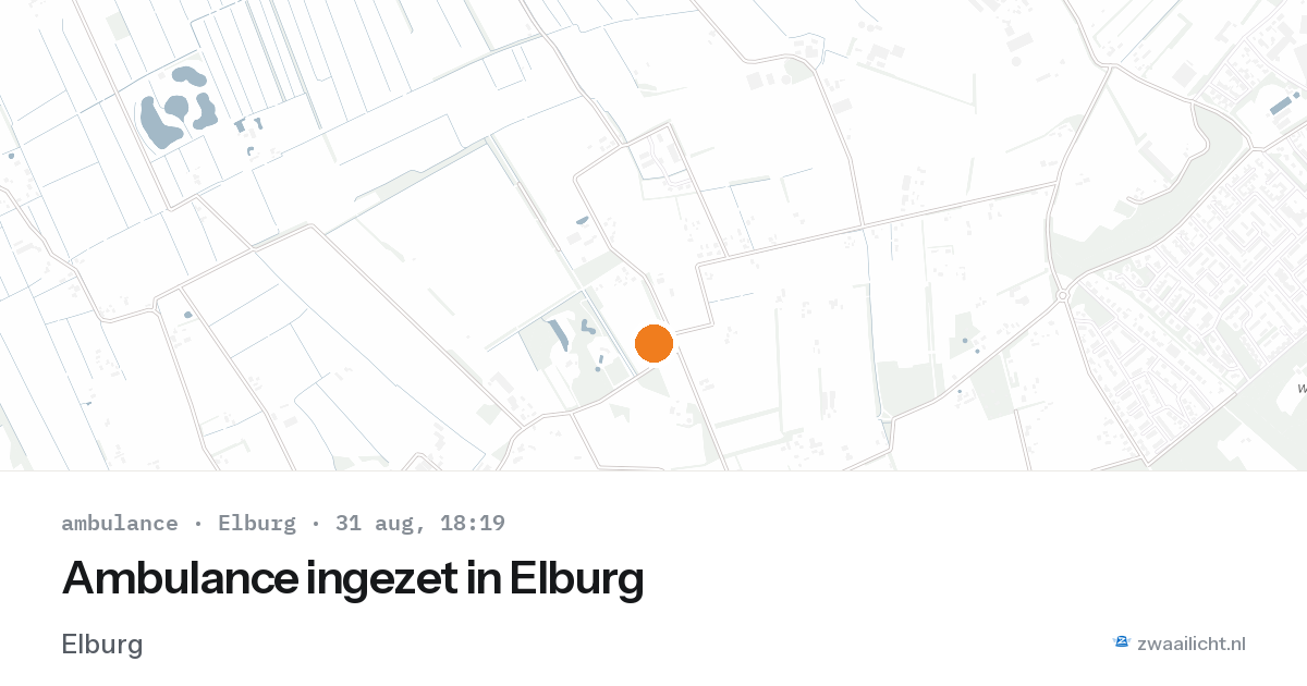 Ambulance ingezet in Elburg — 31 aug 2026