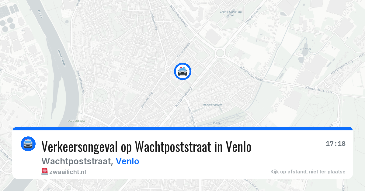 Verkeersongeval op Wachtpoststraat in Venlo — 8 mei 2026