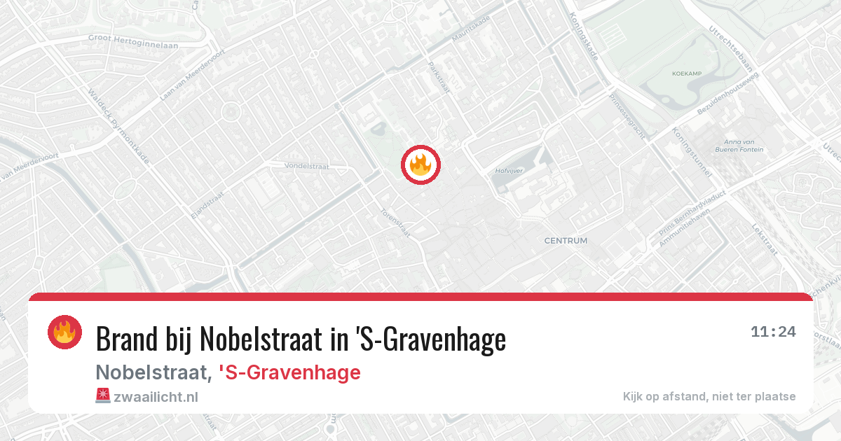 Brand bij Nobelstraat in 'S-Gravenhage — 10 jun 2026