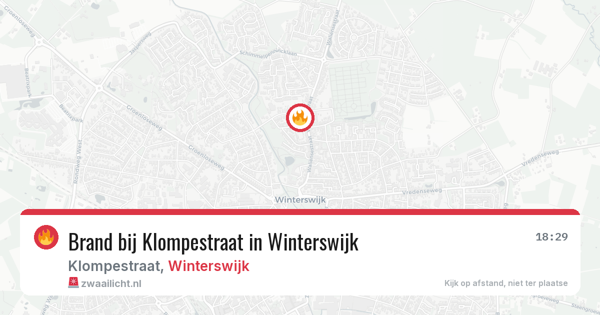 Brand bij Klompestraat in Winterswijk — 21 jun 2026