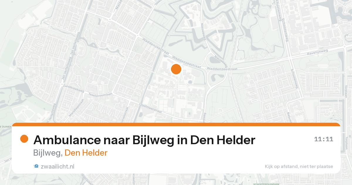 Ambulance naar Bijlweg in Den Helder — 21 aug 2026