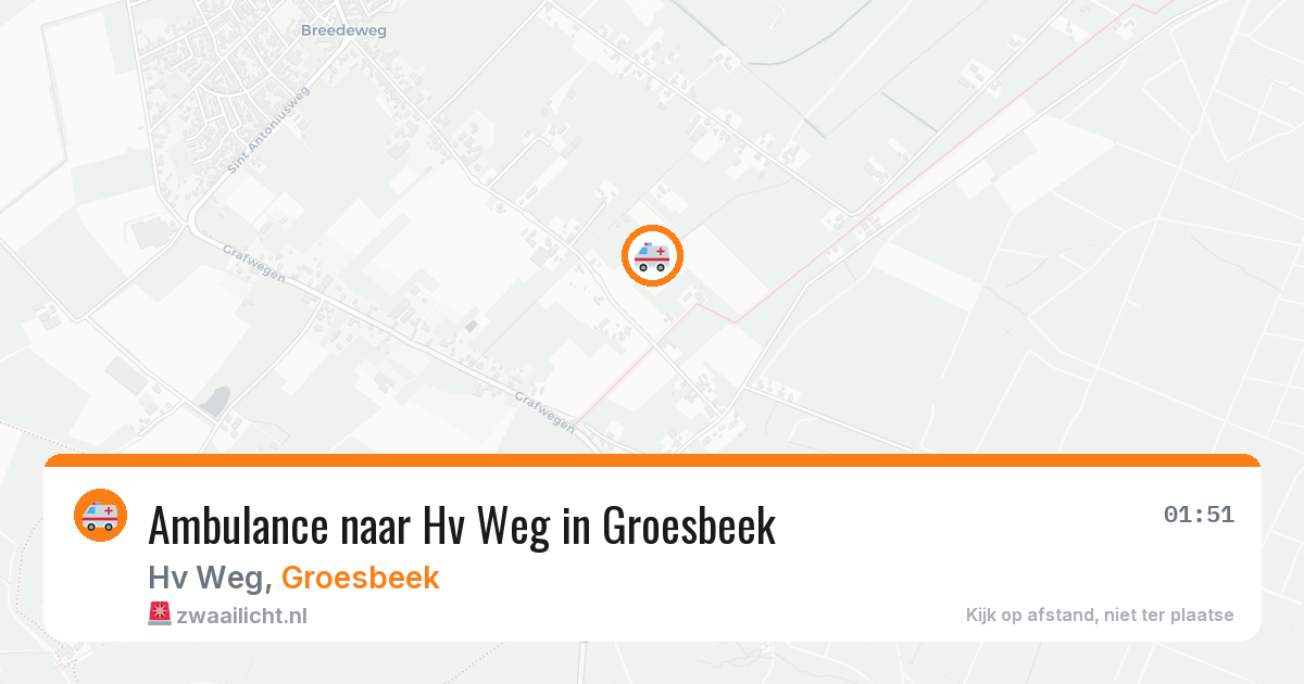 Ambulance naar Hv Weg in Groesbeek — 28 mei 2026
