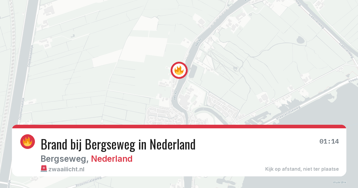 Brand bij Bergseweg in Nederland — 2 aug 2026