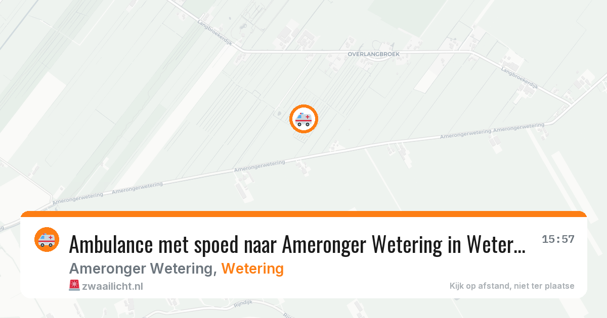 Ambulance met spoed naar Ameronger Wetering in Wetering — 28 mei 2026