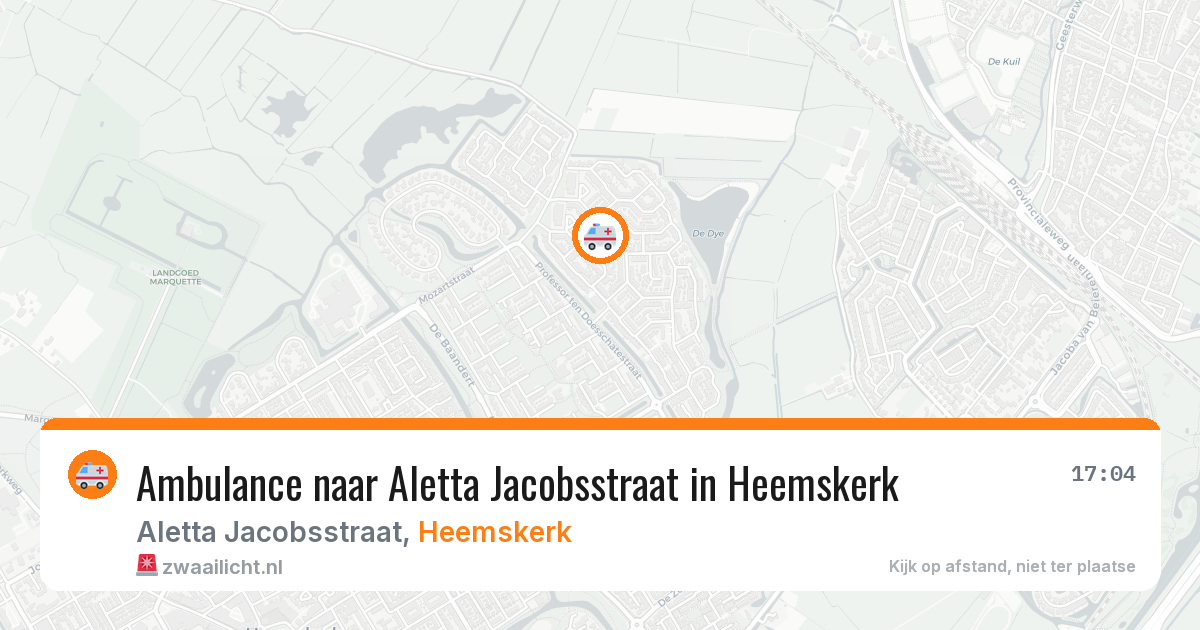 Ambulance naar Aletta Jacobsstraat in Heemskerk — 3 jun 2026