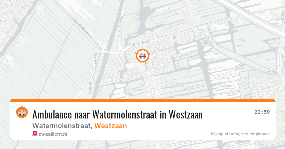 Ambulance naar Watermolenstraat in Westzaan — 29 jan 2026