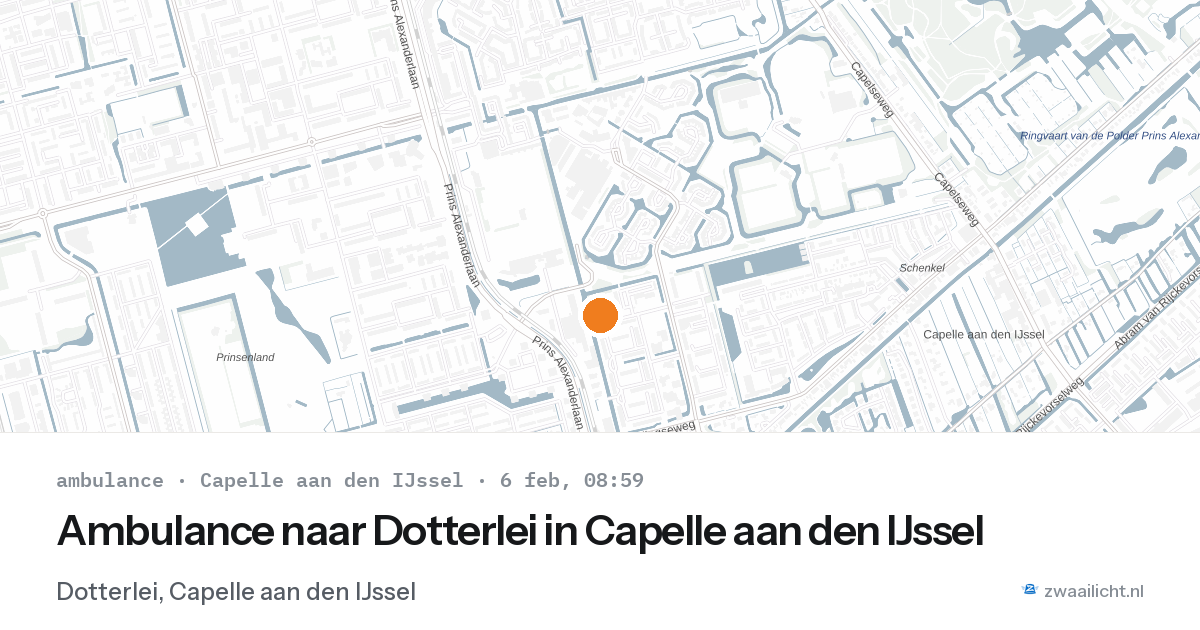 Ambulance naar Dotterlei in Capelle aan den IJssel — 6 feb 2026