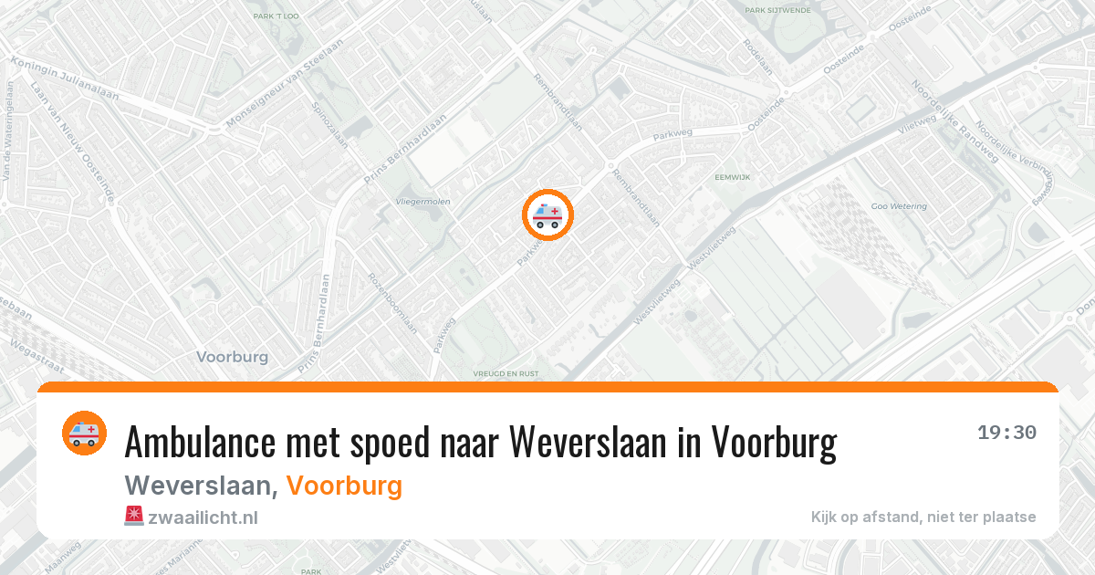 Ambulance met spoed naar Weverslaan in Voorburg — 1 jul 2026