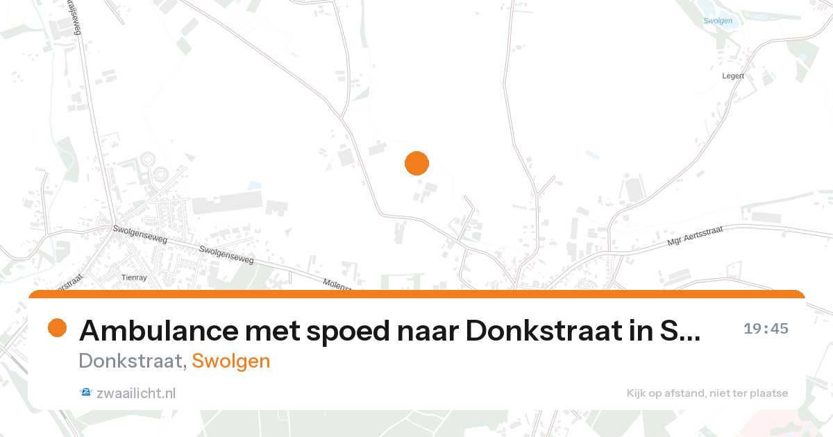 Ambulance met spoed naar Donkstraat in Swolgen — 26 aug 2026