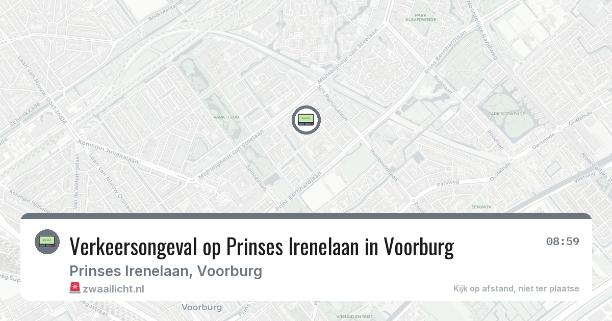 Verkeersongeval op Prinses Irenelaan in Voorburg — 6 mrt 2026
