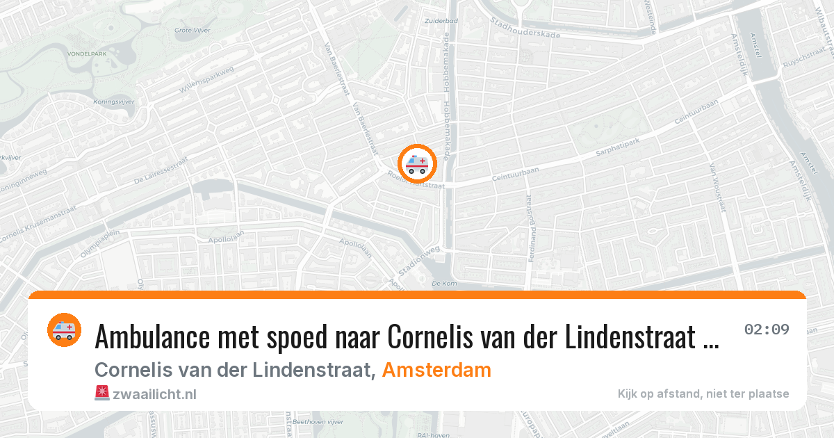 Ambulance met spoed naar Cornelis van der Lindenstraat in Amsterdam — 27 apr 2026