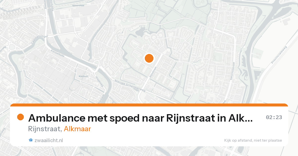 Ambulance met spoed naar Rijnstraat in Alkmaar — 31 mei 2026