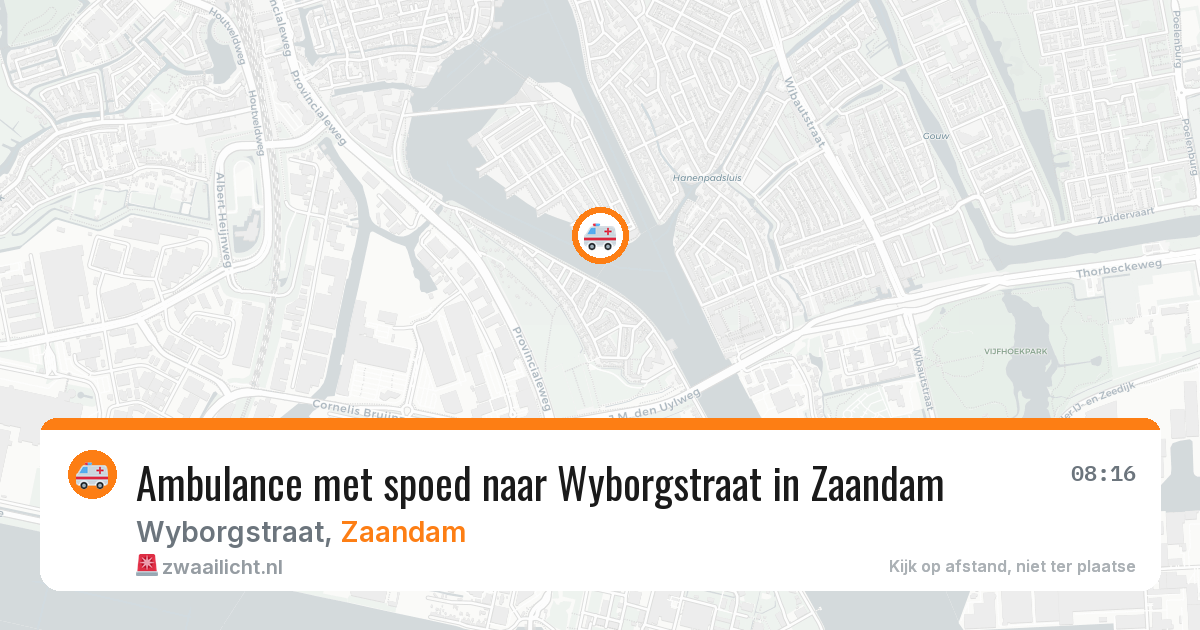 Ambulance met spoed naar Wyborgstraat in Zaandam — 2 aug 2026