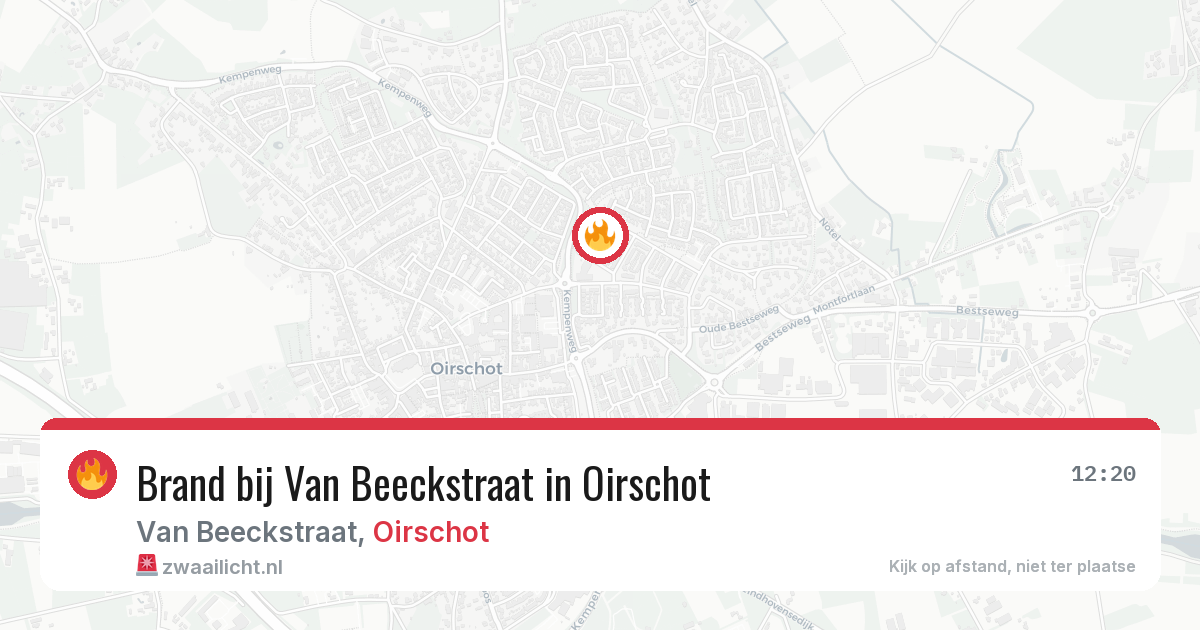 Brand bij Van Beeckstraat in Oirschot — 21 mrt 2026